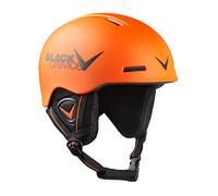 BLACK CREVICE Stubai Casco de esquí para niños I Casco esquí para niños Resistente a Golpes con diseño Deportivo I Casco esquí Transpirable I Tamaño Ajustable (52-54, Naranja/Negro)