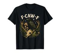 Black Crow F-Caw-F Funny Halloween Moon Gothic Adult Humor Camiseta