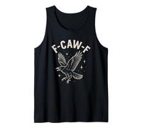 Black Crow F-Caw-F Funny Halloween Moon Gothic Adult Humor Camiseta sin Mangas