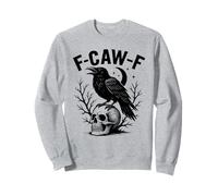 Black Crow F-Caw-F Funny Halloween Moon Gothic Adult Humor Sudadera