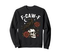 Black Crow F-Caw-F Funny Halloween Moon Gothic Adult Humor Sudadera