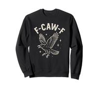 Black Crow F-Caw-F Funny Halloween Moon Gothic Adult Humor Sudadera