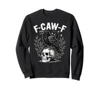 Black Crow F-Caw-F Funny Halloween Moon Gothic Adult Humor Sudadera