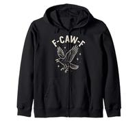 Black Crow F-Caw-F Funny Halloween Moon Gothic Adult Humor Sudadera con Capucha