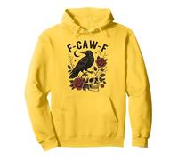 Black Crow F-Caw-F Funny Halloween Moon Gothic Adult Humor Sudadera con Capucha