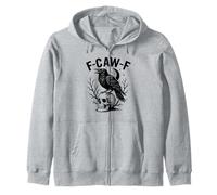 Black Crow F-Caw-F Funny Halloween Moon Gothic Adult Humor Sudadera con Capucha