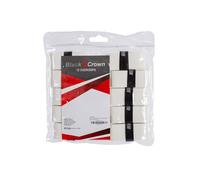 Black Crown - Bolsa 12 Overgrips Liso - Blancos - Paquete de 12 Unidades - Tacto Suave - Máximo Confort