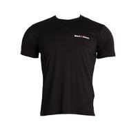 Black Crown - Camiseta para Hombre de Pádel Inca - 100% poliéster - Manga Corta - Deporte - Ligereza, Movilidad y Comodidad - Transpirable (FR/ES, Letras, L, Regular, Regular, Negro)