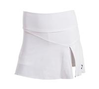 Black Crown - Falda Creta para Mujer para Pádel - Falda Deportiva Ligera, Cómoda y Transpirable con Apertura Lateral para Entrenamiento y Competición (FR/ES, Letras, L, Regular, Regular, Blanco)
