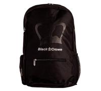 Black Crown - Mochila Focus para Padel, Exterior 30% Eva y 70% PVC, Interior 100% Poliéster, Diseño Ergonómico y Funcional, Ideal para Jugadores de Padel (Negro)