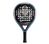 Black Crown - Pala de Pádel Piton 12 Silver - Forma Redonda - Control y Potencia - Peso 355 a 370 gr - Marco 38 mm con Doble Tubular de Fibra Carbono 80% - Resistente - Nivel Profesional