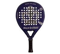 Black Crown - Pala de pádel Piton Blue Edición Limitada - Carbono 3K - Goma Medium White EVA - Forma Redonda - Control 50% y Potencia 50% - Jugadores intermedios y avanzados - Peso 355-370g