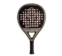 Black Crown - Pala de Pádel Piton Premium - Forma Redonda - Control y Potencia - Peso 355 gr - Marco 38 mm con Doble Tubular de Fibra Carbono 80% - Resistente - Nivel Profesional