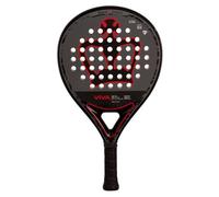 Black Crown - Pala de pádel Viva - Carbono 3K - Goma SC Black EVA - Forma Redonda - Control 50% y Potencia 50% - Jugadores Principiantes e Intermedios - Peso 355-370g