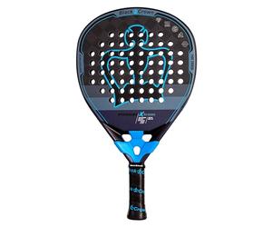 Black Crown - Pala Patron Xtrem, Forma Híbrida, Goma Power EVA, Doble Tubular Carbono 100%, Carbono 18K a 45°, Control y Potencia, Tecnología Vibralow, Textura Rugosa Sandspin