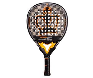 Black Crown - Pala Special Magic, Forma Lágrima, Goma PSM EVA, Doble Tubular Carbono 100%, Carbono 18K Aluminizado + Unidireccional, Control y Potencia, Textura Rugosa Sandspin, Alta Durabilidad