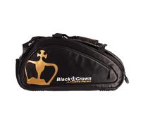 Black Crown Paletero Ultimate Pro 2.0 - Elegante Diseño en Negro y Dorado - Compartimento Térmico para 2 Palas, Bolsillo Ventilado para Zapatillas y Transporte Estilo Mochila - Ideal para Jugadores de