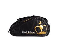 Black Crown Paletero Ultimate Pro 2.0 - Elegante Diseño en Negro y Dorado - Compartimento Térmico para 2 Palas, Bolsillo Ventilado para Zapatillas y Transporte Estilo Mochila - Ideal para Jugadores de