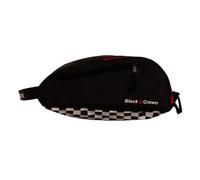 Black Crown - Zapatillero Duster - Bolsa para Calzado pádel - Compartimento Principal Amplio - Bolsillo Lateral para Objetos personales - Diseño Compacto con Base Tipo ajedrez - Color Negro con Rojo