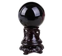 Black Crystal Ball Obsidian Crystals Sphere Ball Home Decorations Ornaments,2.0"(5cm)