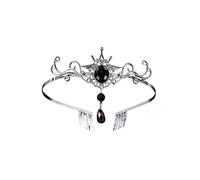 Black Crystal Bridal Tiaras And Crowns Rhinestone Prom Diadem Headband Wedding Hair Accessories Jewelry Crown Tiara para Bodas(Black4)