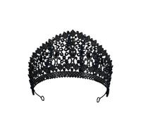 Black Crystal Bridal Tiaras And Crowns Rhinestone Prom Diadem Headband Wedding Hair Accessories Jewelry Crown Tiara para Bodas(Black3)