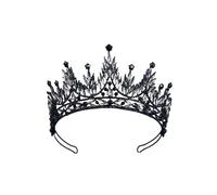 Black Crystal Bridal Tiaras And Crowns Rhinestone Prom Diadem Headband Wedding Hair Accessories Jewelry Crown Tiara para Bodas(Black6)