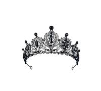 Black Crystal Bridal Tiaras And Crowns Rhinestone Prom Diadem Headband Wedding Hair Accessories Jewelry Crown Tiara para Bodas(Black5)