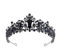 Black Crystal Crown For Women Tiaras Headdress Prom Diadem Royal Queen Princess Bridal Crowns For Wedding Hair Jewelry para Bodas(Color 1)