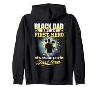 Black Dad A Son's First Hero A Daughter's First Love Fathers Sudadera con Capucha