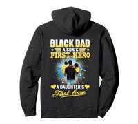 Black Dad A Son's First Hero A Daughter's First Love Fathers Sudadera con Capucha