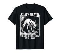 Black Death European Tour 1347-1351 Rata Medieval Espeluznante Camiseta