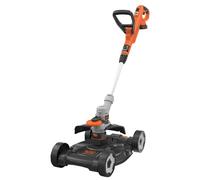 BLACK+DECKER STC1820CM-QW, Cortabordes bordeador y cortacésped 3 en 1 de 18V 2.0Ah, 28 cm, 2 Alturas de Corte (40 y 60 mm), 2 velocidades, Incluye Carrete Reflex y batería de 2 Ah,