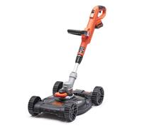 BLACK+DECKER STC1820CM-QW, Cortabordes bordeador y cortacésped 3 en 1 de 18V 2.0Ah, 28 cm, 2 Alturas de Corte (40 y 60 mm), 2 velocidades, Incluye Carrete Reflex y batería de 2 Ah,