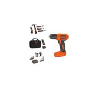 BLACK+DECKER 8V MAX - Kit de taladro inalámbrico y herramientas domésticas de 57 piezas para el hogar con bolsa de almacenamiento de herramientas (BDCD8PK)