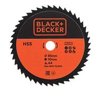 BLACK+DECKER A7526-XJ - Disco para mini sierra circular HSS 85x10mm, 44 dientes, Cortes en metal y madera