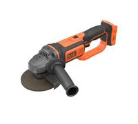 BLACK+DECKER Amoladora Angular 18V, Velocidad 8.600 rpm, Incluye disco 125mm, Arranque Suave, Empuñadura de 3 Posiciones, Sin Batería/Cargador, BCG720N-XJ