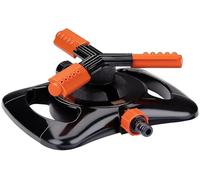 BLACK+DECKER Aspersor de 3 Brazos - Riego 360° - 25 x 24 x 8 cm - Conector de Manguera de jardín - Negro/Naranja
