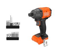 BLACK+DECKER Atornillador de impacto 18 V, sin escobillas, BLIM78NZ-XJ | Solo herramienta, incluye 20 brocas, batería y cargador no incluidos