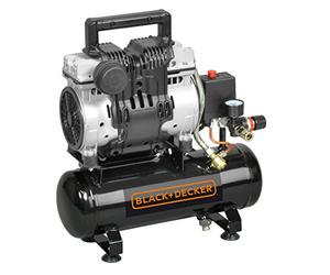 Black+Decker B2BB104BND359 - Compresor silencioso BD 100/6-ST - Ideal para usar dentro y alrededor de la casa, fácil de llevar, muy silencioso