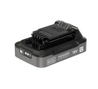 BLACK+DECKER, Batería de Ion de Litio POWERCONNECT, 18V, 2.5Ah, con Indicador de Carga, Compatible con Herramientas Eléctricas, Modelo BDL2518S-XJ