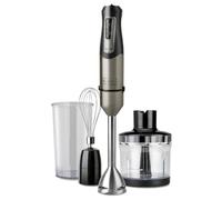 BLACK+DECKER - Batidora de Mano 3 en 1 1200W | 20 Velocidades + Turbo | Cuchillas Acero | Incluye: Vaso Medidor 250ml, Vaso Picador 350ml y Emulsionador | Antisalpicaduras | Antihuellas