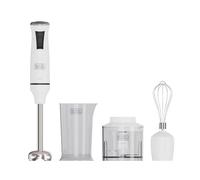 BLACK+DECKER - Batidora de Mano BXHBA750E | 750W | 20 Velocidades Ajustables | Función Turbo | Cuchillas de Acero Inoxidable | Diseño Antisalpicaduras | Sin BPA | Accesorios Apto Lavavajillas