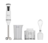 BLACK+DECKER - Batidora de Mano BXHBA750E | 750W | 20 Velocidades Ajustables | Función Turbo | Cuchillas de Acero Inoxidable | Diseño Antisalpicaduras | Sin BPA | Accesorios Apto Lavavajillas