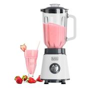 BLACK+DECKER - Batidora de Vaso BXJB1002E 1000W | Jarra Cristal 1,5L | Cuchillas Desmontables Acero Inox 4 Filos | Pica Hielo | 2 Velocidades + Pulse | Lavavajillas | Sistema Seguridad