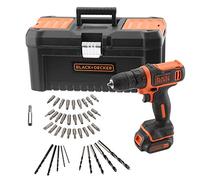 BLACK+DECKER BDCDD121KA, Taladro Atornillador 10.8 V con 1 Batería 1.5 Ah de Litio, 40 Accesorios y Caja de Herramientas 16