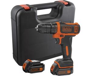 Black & Decker BDCDD12KB-QW Taladro Atornillador 10.8V 26Nm 10mm con Cargador/Maletín y 2 Baterías