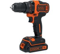 BLACK+DECKER BDCDD186K - Taladro (Taladro de pistola, perforacion, 2,5 cm, 1 cm, 360 RPM)