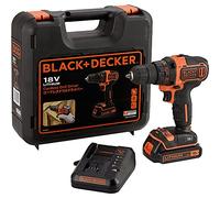 BLACK+DECKER BDCDD186K - Taladro (Taladro de pistola, perforacion, 2,5 cm, 1 cm, 360 RPM)