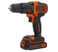 BLACK+DECKER BDCHD18 Taladro Taladro de Pistola Perforación Desatornillar 1400 Rpm 1cm 2.5 cm Negro Naranja